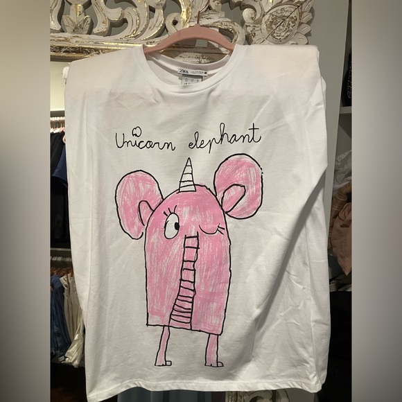ZARA Unicorn Elephant Tee Made By Julia  🦄 - Picture 3 of 6